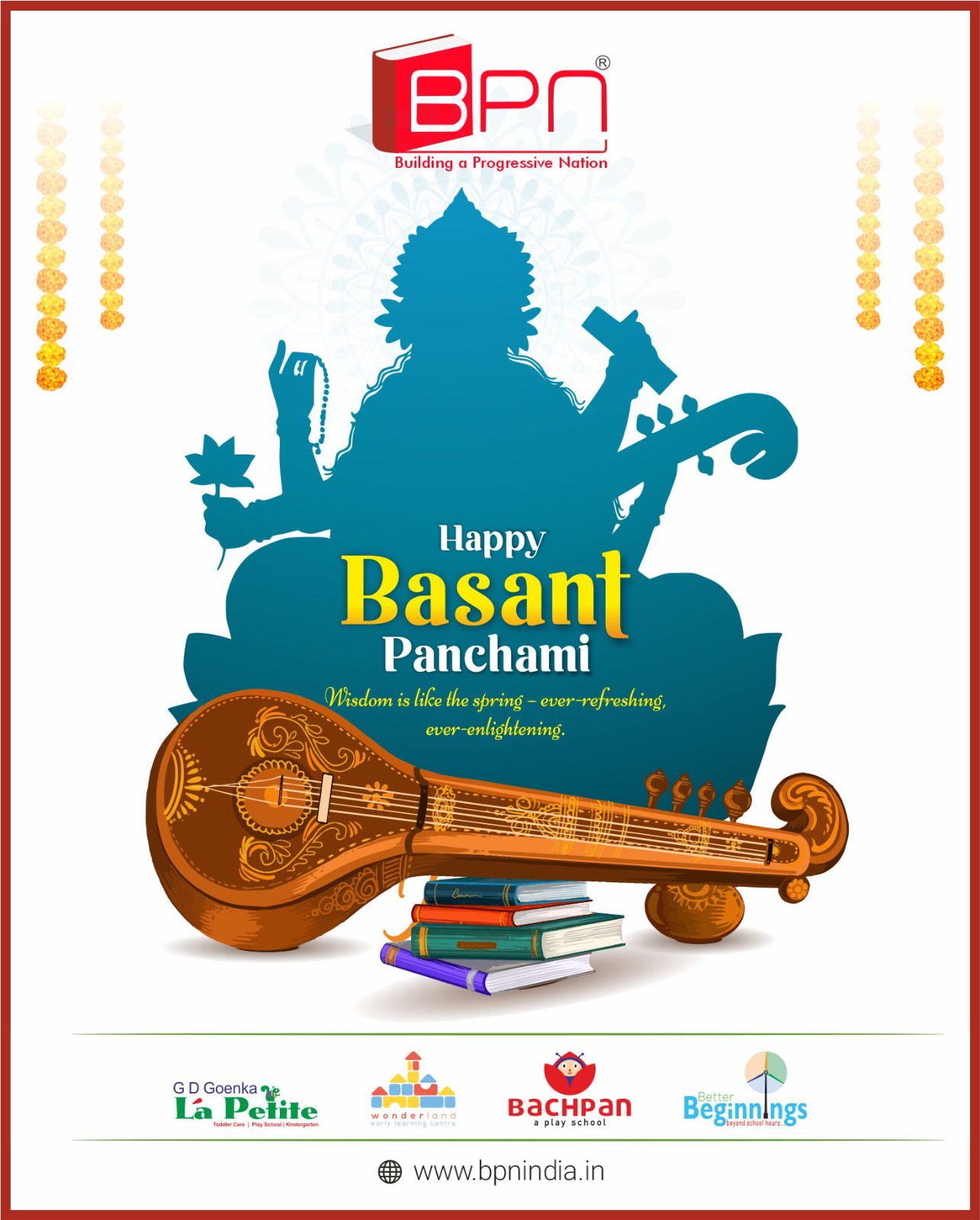 Welcoming the season of new beginnings, wisdom, and sunshine 💛🌼
May Maa Saraswati bless us with knowledge, creativity, and growth.
Happy Basant Panchami ✨

#BasantPanchami #SaraswatiPuja #SpringVibes #FestivalOfKnowledge #IndianFestivals #YellowVibes #NewBeginnings #bpnindia