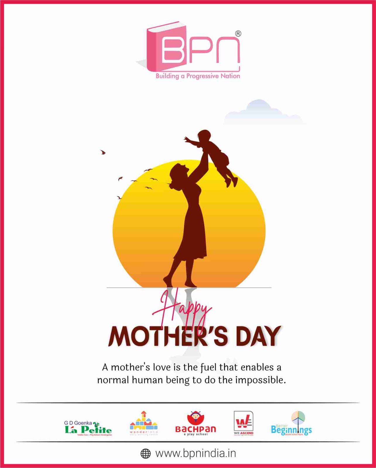 Mom—the first teacher, the biggest cheerleader, and the forever safe place ❤️
This Mother’s Day, we celebrate the love that shapes little hearts and builds big dreams. 🌸

Thank you for being the magic behind every smile. ✨

#MothersDay #CelebratingMoms #UnconditionalLove #LittleLearners #MomAndMe #PreschoolLove #Gratitude #SuperMom #BPNIndia