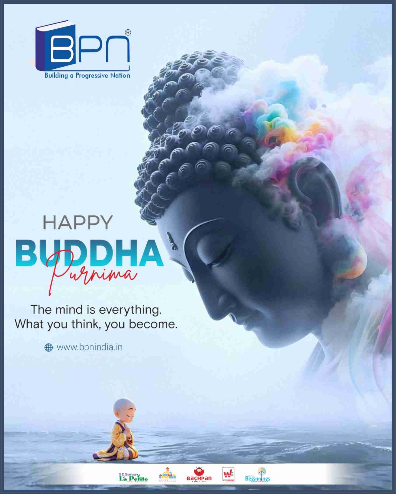 ✨ On this sacred day of Buddha Purnima, let’s embrace peace, kindness, and the path of wisdom. May we teach our little ones the beauty of compassion and mindfulness in every step they take. 🌼🕊️

Let’s grow together with love, patience, and positivity. 🌱

Warm wishes on Buddha Purnima from all of us!

#BuddhaPurnima #PeaceAndWisdom #MindfulLiving #Compassion #LittleLearners #PreschoolLife #ValueEducation #PositiveVibes #BPNIndia