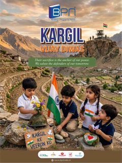 Kargil Vijay Diwas

Today, we honor the extraordinary courage, sacrifice, and unwavering spirit of the brave soldiers who defended our nation with unmatched valor during the Kargil War.

Their dedication reminds us that freedom comes with immense sacrifice. Let us remember their legacy with gratitude and pride.

Salute to our heroes. Jai Hind!

#KargilVijayDiwas #SaluteOurHeroes #IndianArmy #JaiHind #Patriotism #NationFirst #BPNIndia
