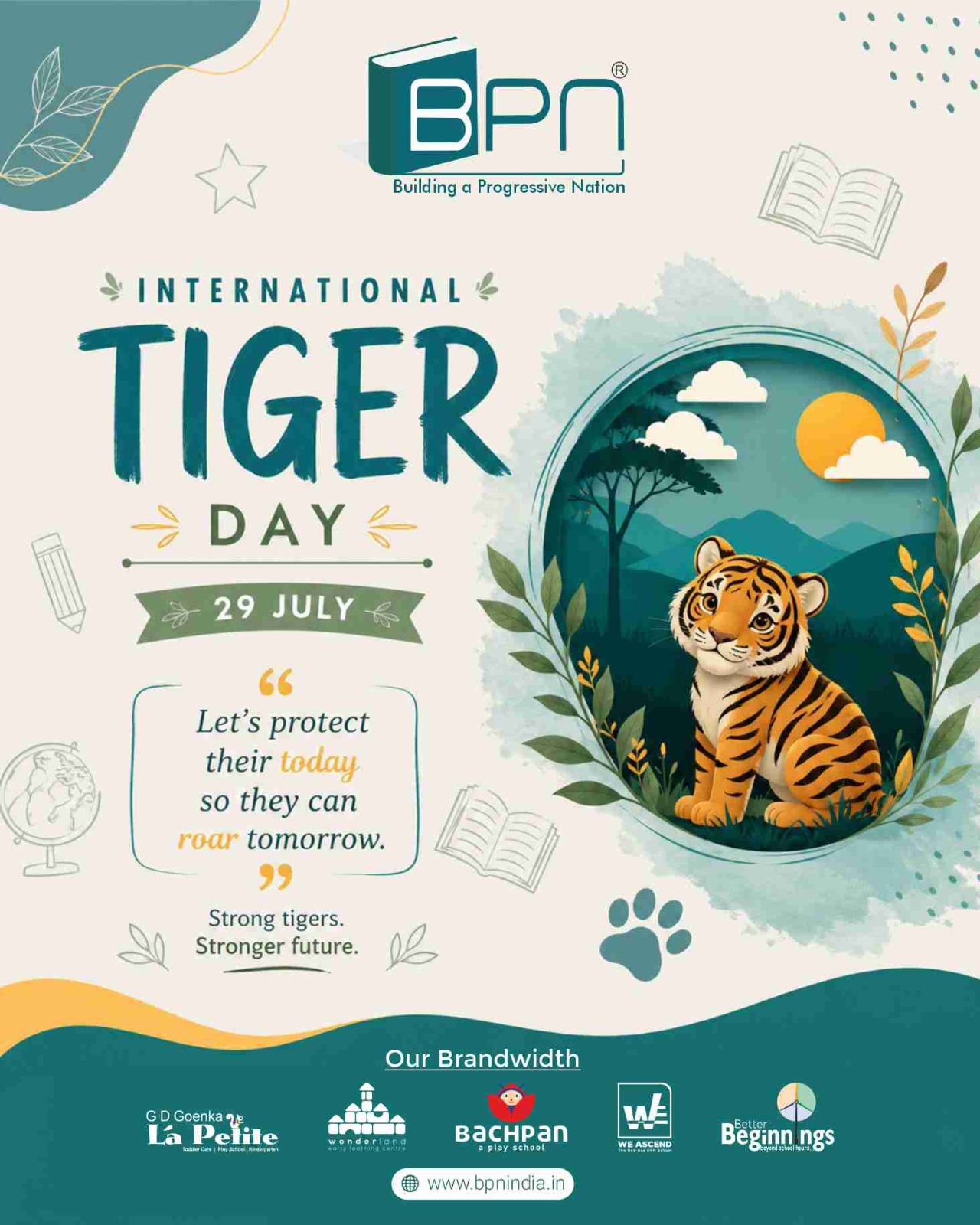 International Tiger Day

Today, we celebrate one of nature's most magnificent creatures and reaffirm our commitment to protecting wildlife and preserving biodiversity.

Every tiger plays a vital role in maintaining the balance of our ecosystems. Together, let's support conservation efforts and ensure a safer future for these majestic animals.

#InternationalTigerDay #SaveTigers #WildlifeConservation #ProtectNature #Biodiversity #EarthMatters #BPNIndia