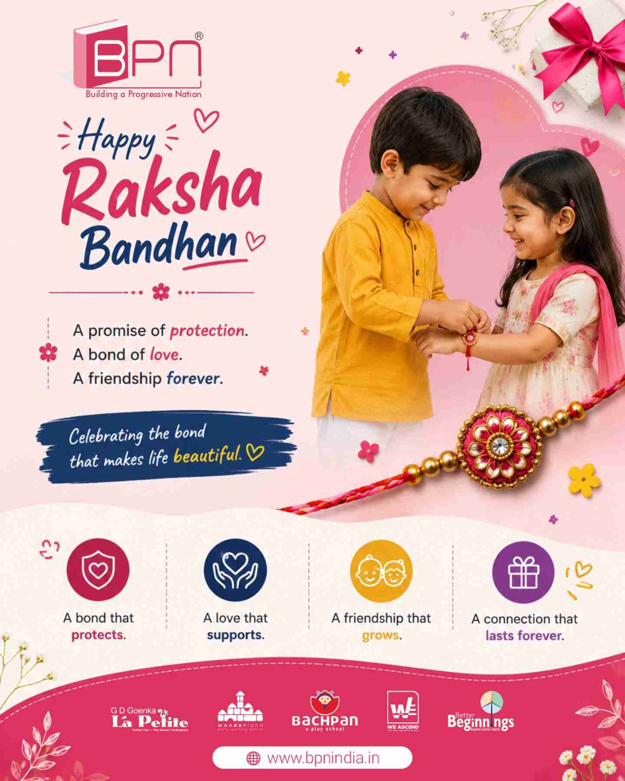 A little thread, a lot of love, and a lifetime of silly fights!
This Raksha Bandhan, celebrating the sweetest bond of love, laughter, and togetherness between siblings.
#RakshaBandhan #SiblingLove #BrotherSisterBond #FestivalOfLove #LittleMoments #HappyRakshaBandhan #GrowingTogether #BPNIndia