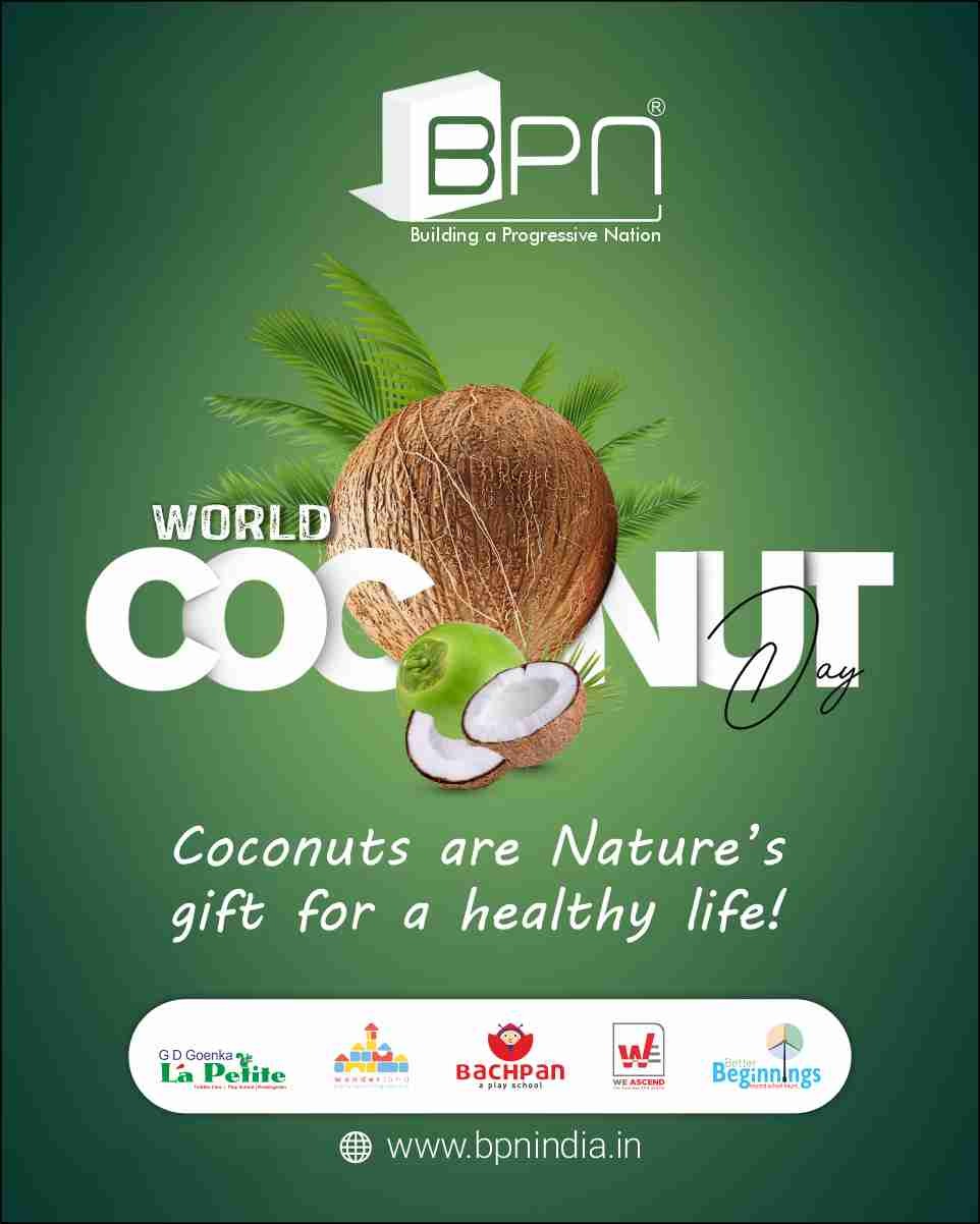 Celebrating the humble coconut and all the goodness it brings! From refreshing hydration to nourishing goodness, it’s nature’s little powerhouse.

Here’s to making healthy choices, one coconut at a time.

#WorldCoconutDay #CoconutDay #HealthyChoices #Nutrition #HealthyEating #NaturalGoodness #Wellness #HealthyLifestyle #EatHealthy #NutritionMatters
#BPNIndia