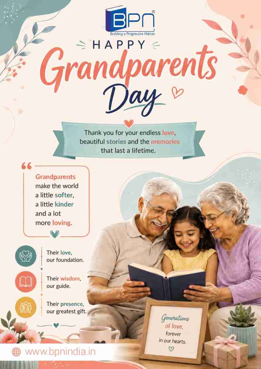 Grandparents are the beautiful bridge between generations — filling childhood with love, wisdom, stories, and countless precious memories.

This Grandparents Day, let’s celebrate the ones who make every little moment extra special.

#GrandparentsDay #HappyGrandparentsDay #GrandparentsLove #FamilyLove #PreciousMemories #ChildhoodMemories #GenerationsOfLove #FamilyFirst
 #BPNIndia