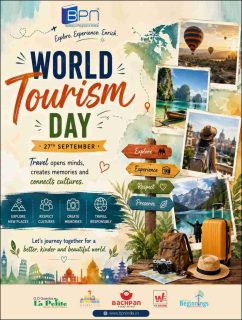 Explore. Discover. Experience.

This World Tourism Day, let every journey introduce you to a new culture, a new story, and a new perspective. Because the best memories are often found beyond familiar places.

#WorldTourismDay #TravelTheWorld #ExploreMore #TravelMemories #DiscoverTheWorld #Wanderlust #TravelInspiration #BPNIndia